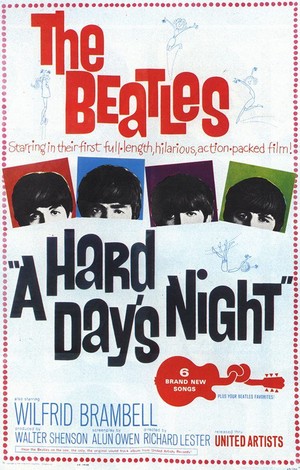  A Hard Day's Night vintage movie poster