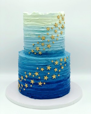 Blue Birthday Cake
