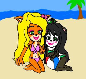  Coco Bandicoot and Yaya Panda Beachtime Best Friends Forever..