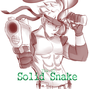  tagahanga Art, Solid Snake in the Metal Slug artstyle