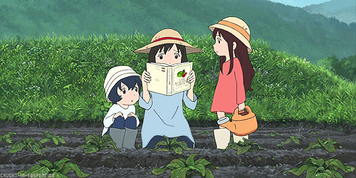 Hana, Yuki and Ame growing vegetables - Mamoru Hosoda Photo (43317206) - Fanpop