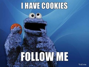  I Have biscoitos, cookies Follow Me Cookie Meme