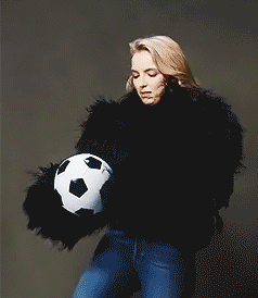 Jodie with a soccer ball