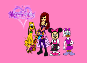  Kingdom Hearts Kairi's Journey with Pluto, Minnie and Daisy.