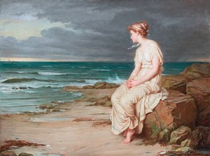  Miranda によって John William Waterhouse (1875)