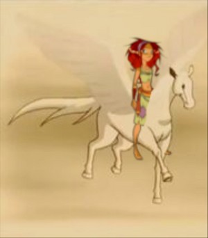  Nisa rides on Pegasus