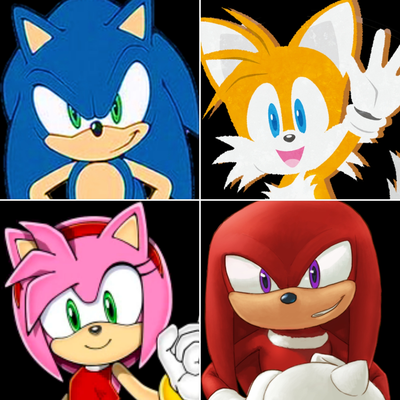 Sonic Tails Amy And Knuckles Sonic The Hedgehog Fan Art 43356707