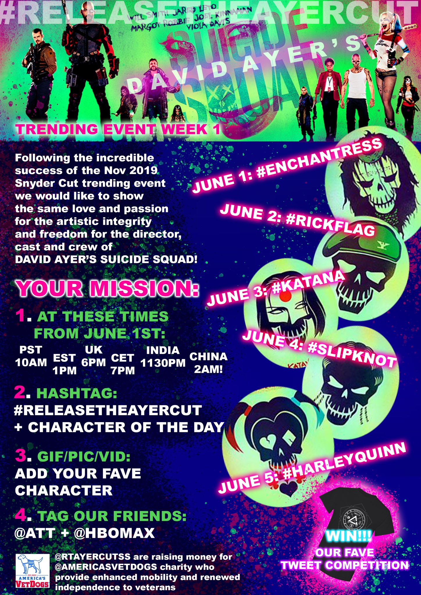 Suicide Squad - Release The Ayer Cut - Twitter Event for June 2020