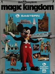  Vintage 디즈니 Eastern Airline Travel Flyer