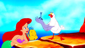  Walt Disney Screencaps - Princess Ariel menggelepar, flounder & Scuttle