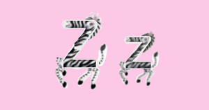  Zïg-Zag zebra LetterLand