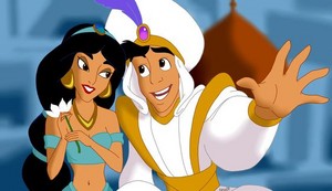 Walt Disney tagahanga Art - Princess hasmin & Prince Aladdin