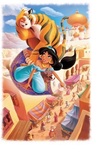  Walt Disney imej - Princess Jasmine, Carpet & Rajah