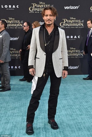  *Johnny Depp on red carpet for premiere of Pirates of the Caribbean*