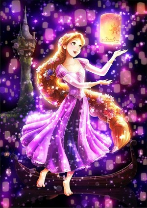  Walt Disney peminat Art - Princess Rapunzel