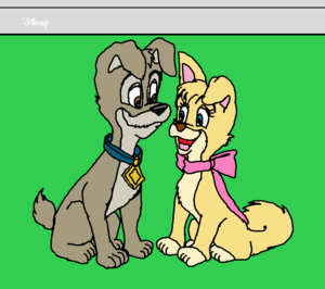  ! Scramp and 앤젤 from (Lady and the Tramp II Scramp's Adventure).
