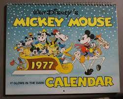  1977 Mickey souris Calendar