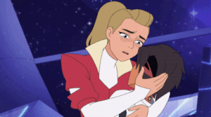  Adora holding Catra in her arms