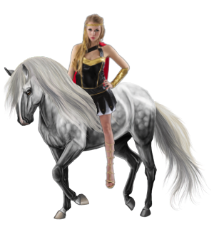  đàn bà gan dạ, amazon Warrior on horseback