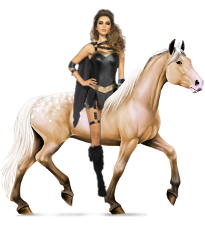 Amazon Warrior on horseback
