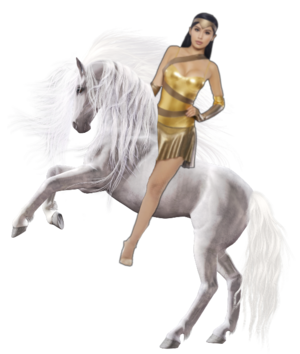  ایمیزون Warrior rides on an Horse