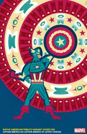  Captain American || Native America Tribute 💛|| variant cover || bởi Jeffery Veregge