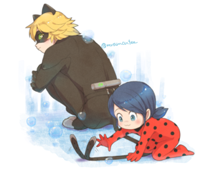  Chat Noir and Baby Marinette