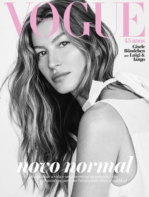  Gisele Bündchen in B&W for Vogue Brazil [May 2020]