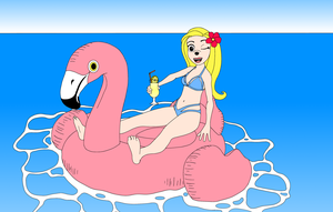  Heartfilia in her fenicottero, flamingo 3