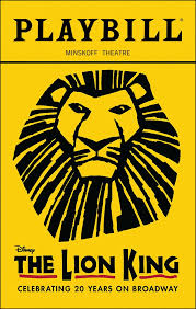  Lion King Play Bill Program