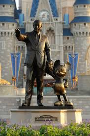 Statue Of Walt Disney And Mickey Mouse
