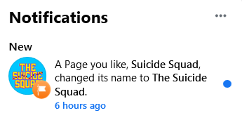 Suicide Squad becomes The Suicide Squad on Facebook