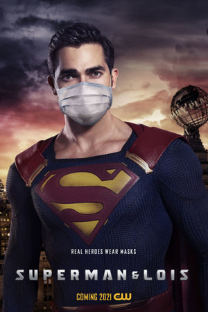  super-homem and Lois -masked promo poster (2021)