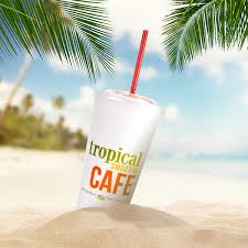  Tropical smoothie, batido Cafe Promo Ad