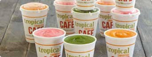  Tropical smoothie, batido Cafe Promo Ad