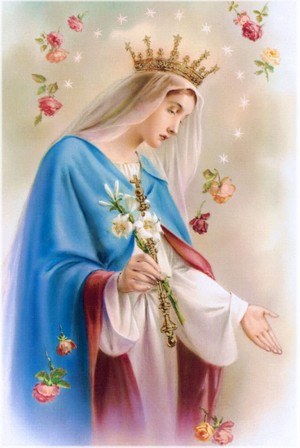  Virgin Mary is the reyna of Heaven