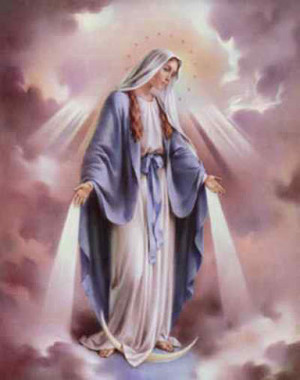  Virgin Mary is the reyna of Heaven