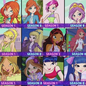  Winx: Season 1 vs Season 8 comparison