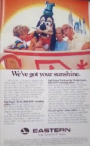  Vintage 디즈니 Eastern Airline Promo Ad