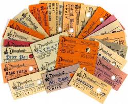  Disneyland Ticket Stubs 1960s