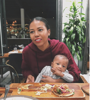 Amerie and her son