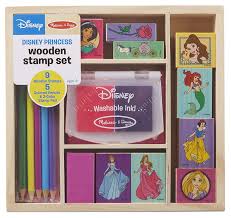  ディズニー Princess Wooden Stamp Set