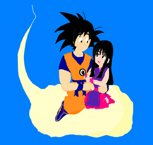  Goku and Chi chi from Dragonball Z l’amour them Together Forever