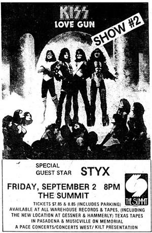  Kiss ~Houston, Texas...September 2, 1977 (Love Gun Tour)