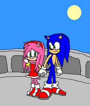  Sonic and Amy Rose Romantic প্রণয়