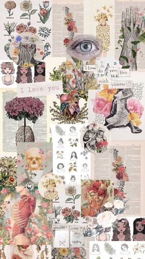 Vintage collages/wallpapers🌸🌻🌹☀️💖