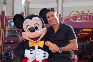 Mario Lopez And Mickey Mouse Grand Opening Of Earl Of Sandwich