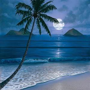 "Tropical Beach Paintings Night" By Thomas Deir