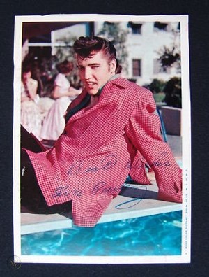  An Autographed Picture Of Elvis Presley