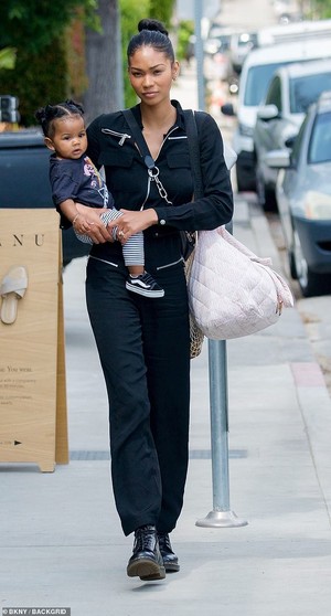 Chanel Iman and her daughter 